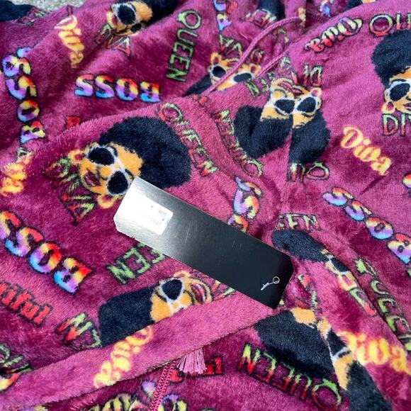 NEW women's Pajama set weekending PJ's hooded shorts soft MD purple BOSS Queen - Picture 8 of 8